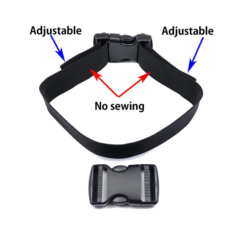 Baitoo Side Release Buckles 1 1/2 Inch Heavy Duty Dual Adjustable Plastic Buckle Snaps Clips 1.5 Inch Backpack Belt Buckle Replacement 2 Packs - Image 5